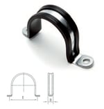 Abrazadera de acero cincado tipo II, referencia 33090270 de Pemsa. DN70. Protección: EZ